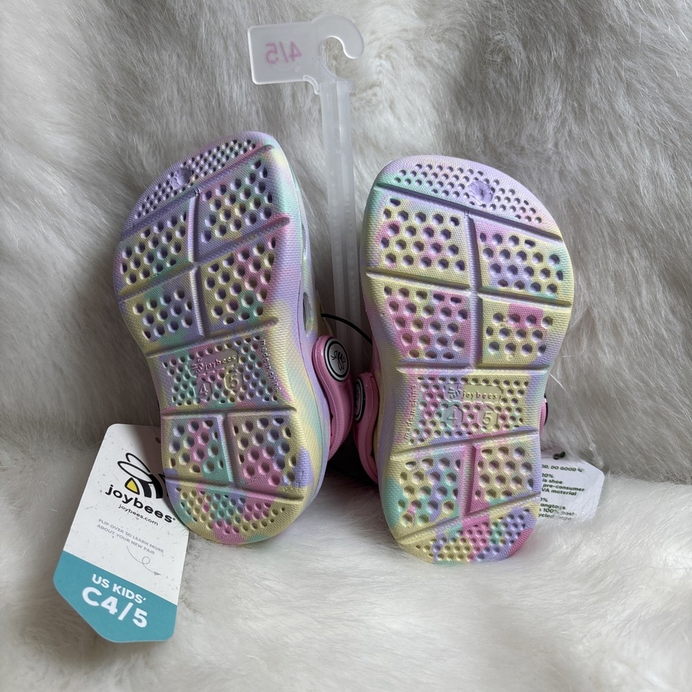 Joybees Toddler Dylan Slip On Active Clogs Pink Cloud Tie Dye SIZE 4/5 NWT - Picture 2 of 5
